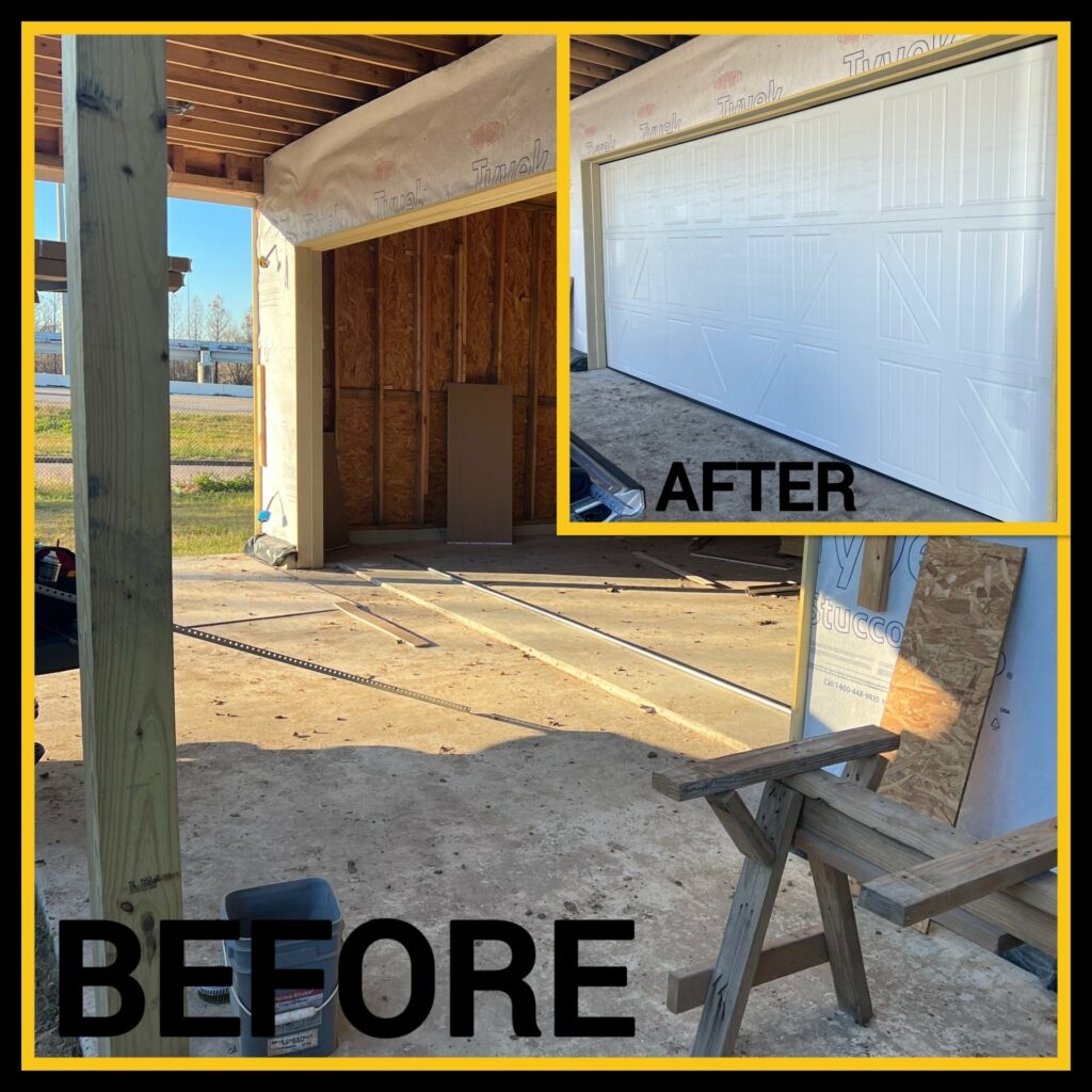Before and After Garage Door Replacement in Houston, TX