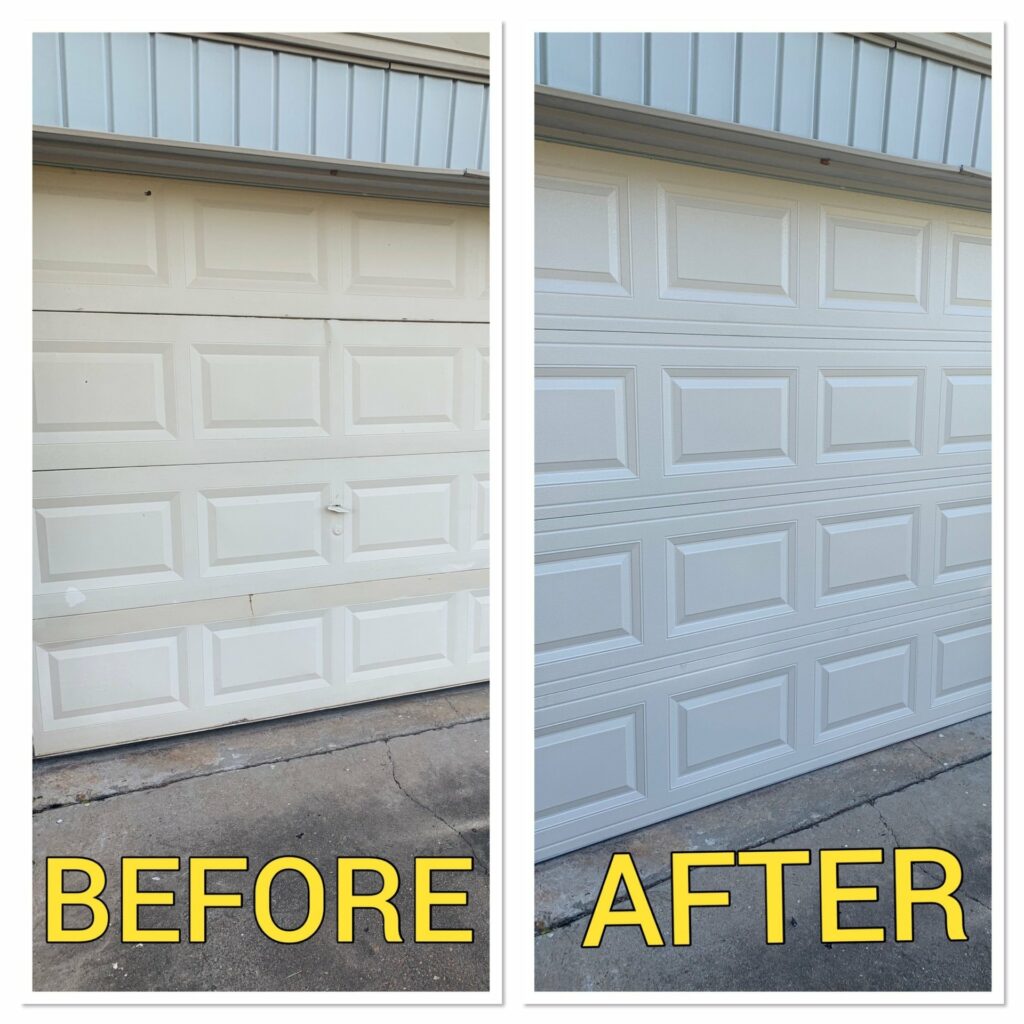 Before and After Garage Door Service in Houston, TX