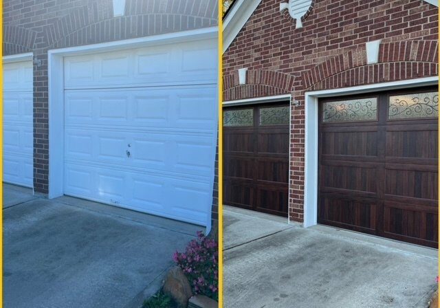Before and After Garage Door Installation in Houston, TX