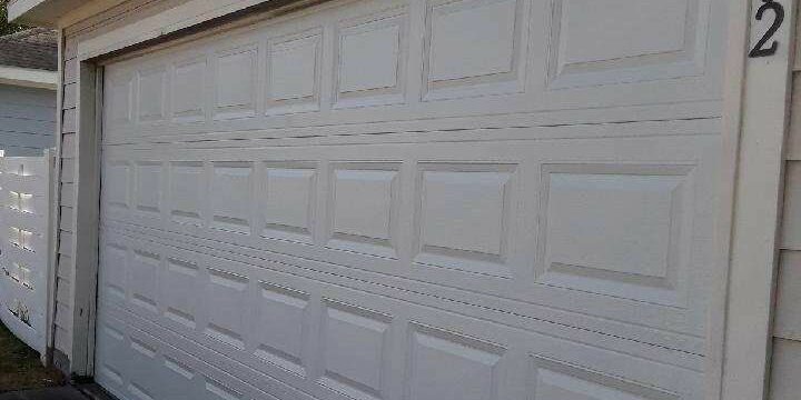 Exterior of new garage door installation in Houston